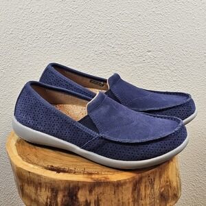 Revitalign Siesta Burst Slip-On Blue Women's Shoes US 9.5 B Cork Insole NEW